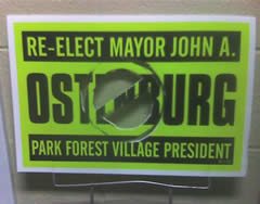 damaged campaign sign