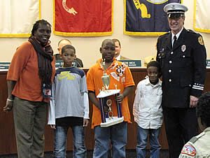 Lt. Mike Wheeler honors students