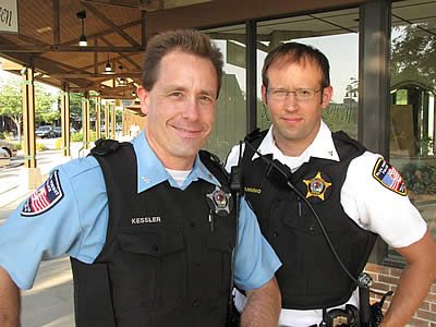 Officers Jim Kessler and Chris Mannino