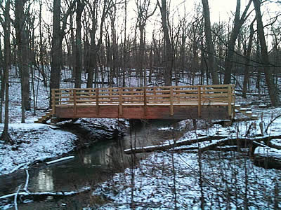 New bridge at the Thorne Creek Nature Center