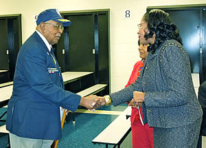 Virgil Poole and Matteson school principal.