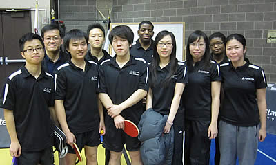 GSU's 2012 table tennis team