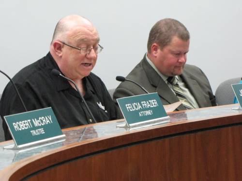 Park Forest Mayor John Ostenburg and Village Manager Tom Mick