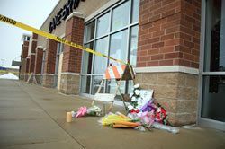 flowers outside Lane Bryant in Tinley Park - Wendy Heise