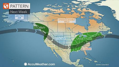 Unsettled end-of-year weather in midwest and east.