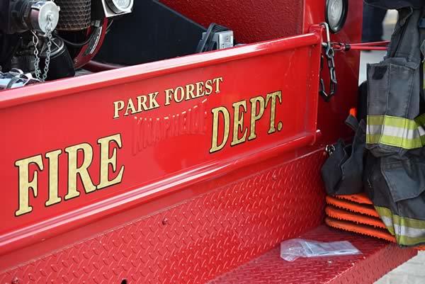 park forest fire department, fire truck, gear