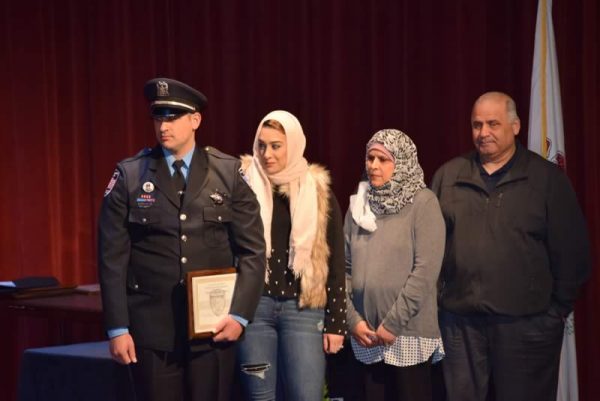 Officer of the Year Haytham Elyyan and his family