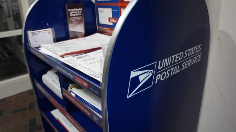 packaging display, United States Post Office, USPS