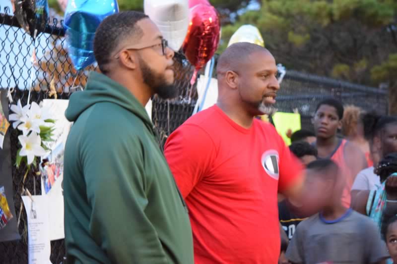 Alvin Lacy, coach, Jaleel Drayton vigil