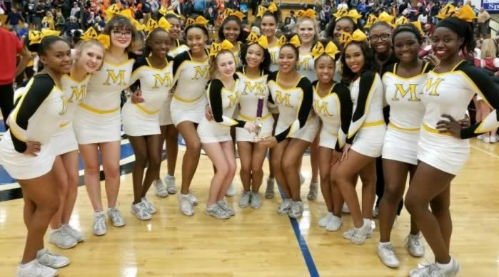 Marian Catholic cheerleaders