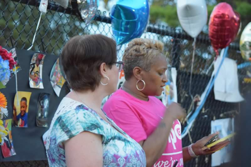 Kenyatta Mickey, Jennie Marie Weaver, Jaleel Drayton vigil