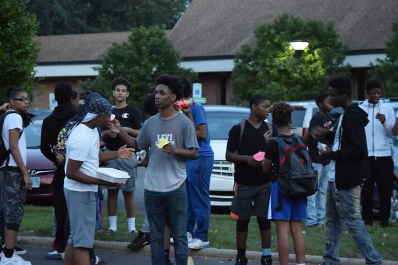 teens, Park Forest Library, parking lot, Jaleel Drayton, vigil