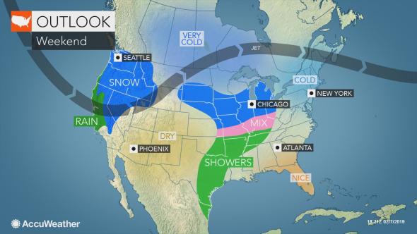 AccuWeather weekend outlook, Old Man Winter, multiple storms