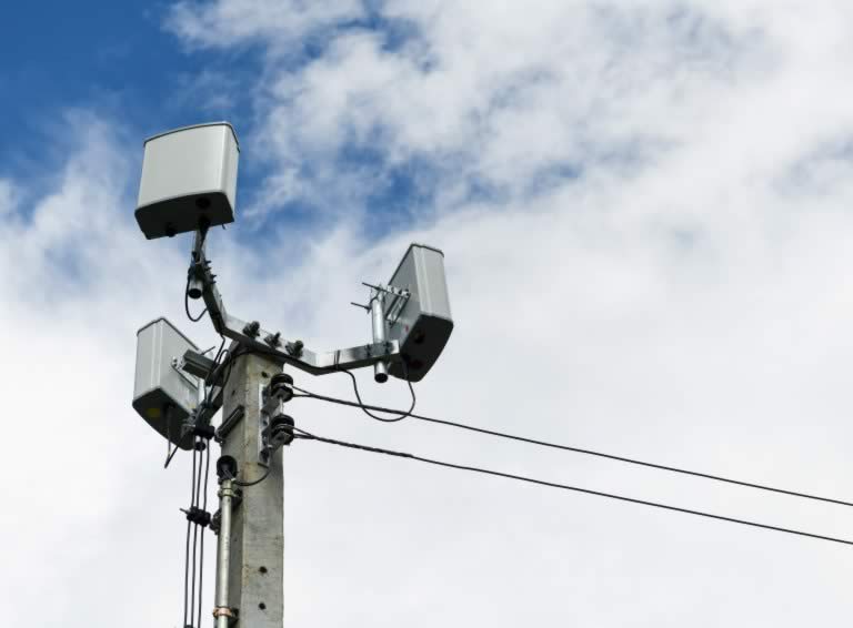 Small 5G cells on poles