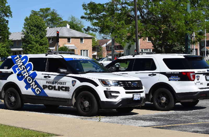 Officers wait at Western Ave. and Main Street PFPD POLICE