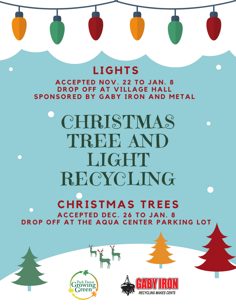 Information on holiday recycling in Park Forest