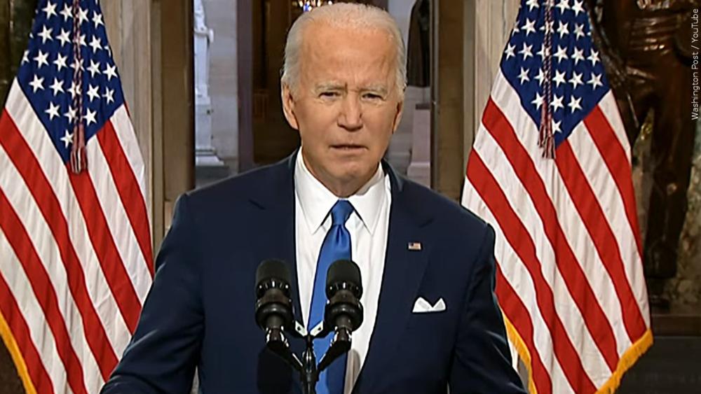 President Biden speaks on the one year memorial of the January 6 insurrection.