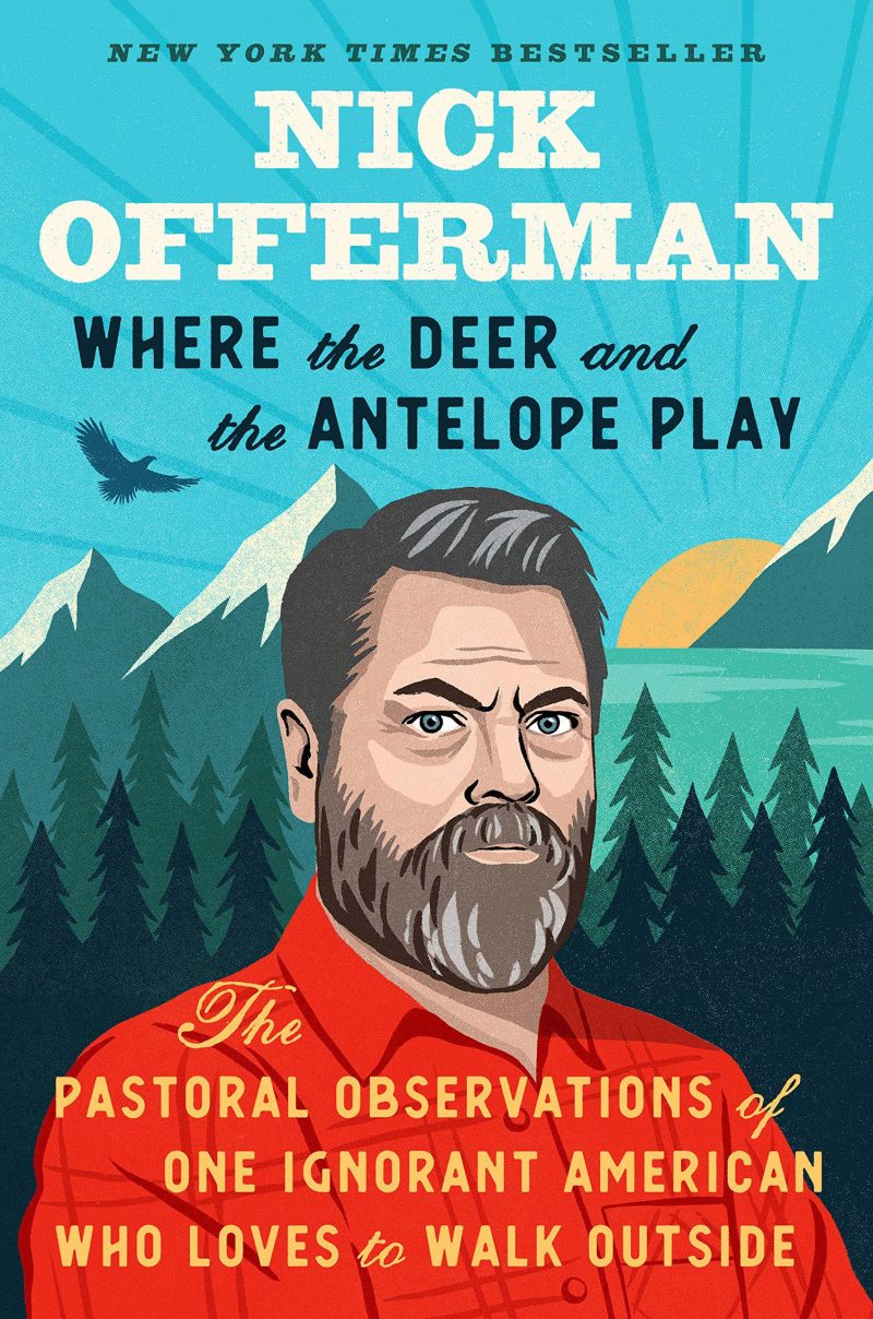 book cover with drawing of man in scenic setting