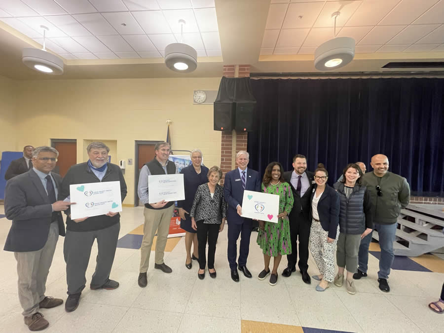 Speakers and guests at the United Against Hate rally.