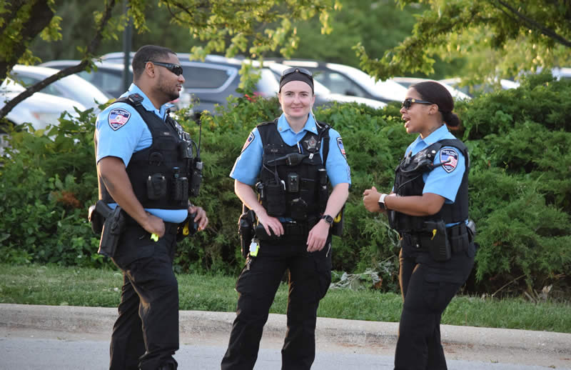 Officers at the first Main Street Nights of June 2022.