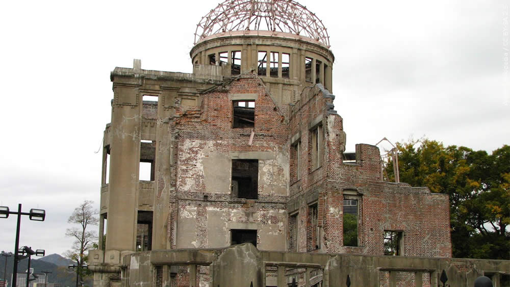The Hiroshima Peace Memorial in Hiroshima, Japan, Photo Date: 2006