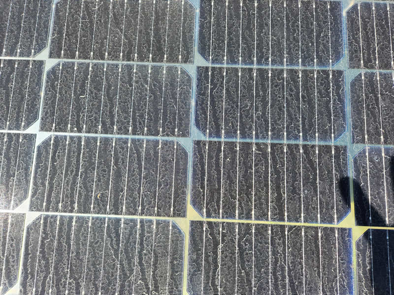 detail of a solar panel