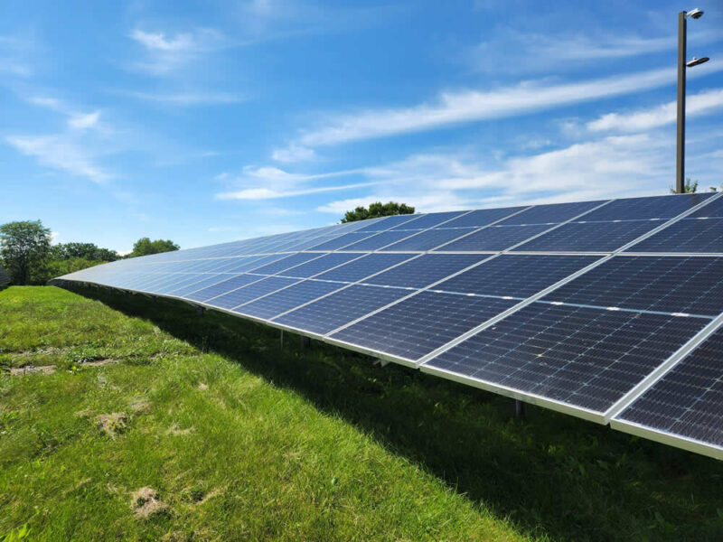 Rows of solar panels