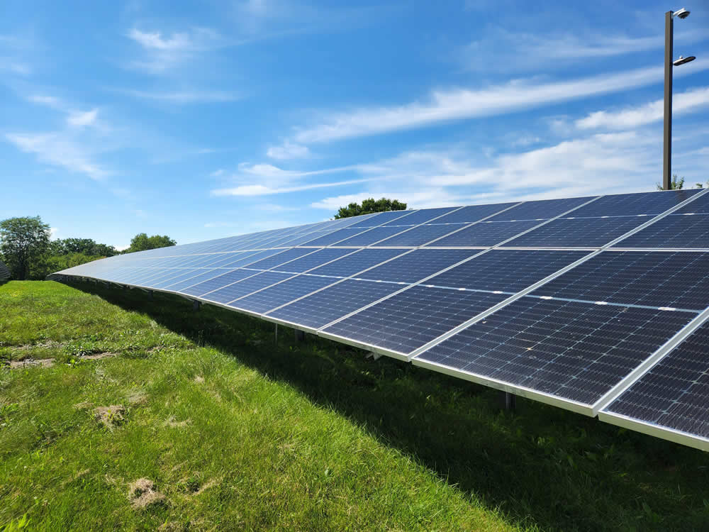 Rows of solar panels