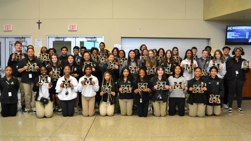 54 sophomores at Marian Catholic students who maintained a 4.0 or higher GPA for two consecutive semesters. (PHOTO SUPPLIED)