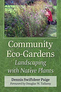 a book cover with a kneeling woman tending to native plants