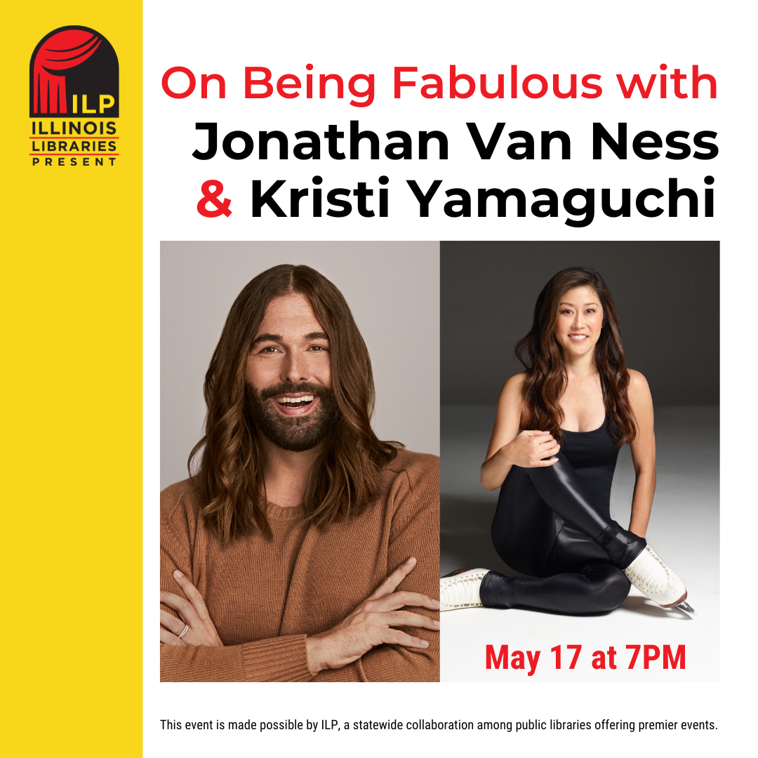 photo of actor Jonathon Van Ness and skater Kristi Yamaguchi