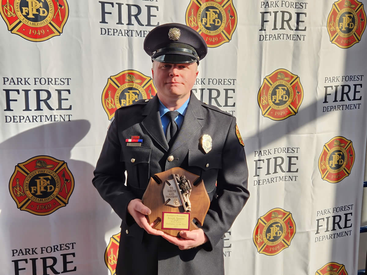 Firefighter/Paramedic Joseph Spanier, 2022 Firefighter of the Year.
