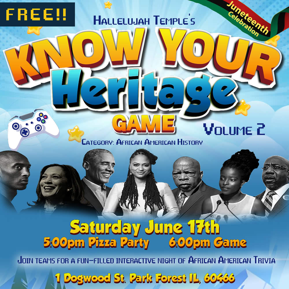 Hallelujah Temple invites you to Know Your Heritage this Juneteenth 2023