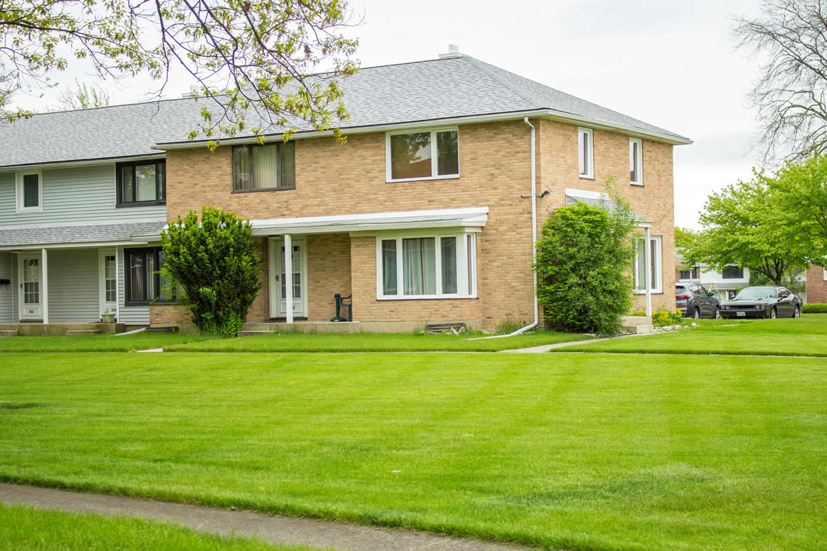 An end unit of a cooperative complex in Park Forest.