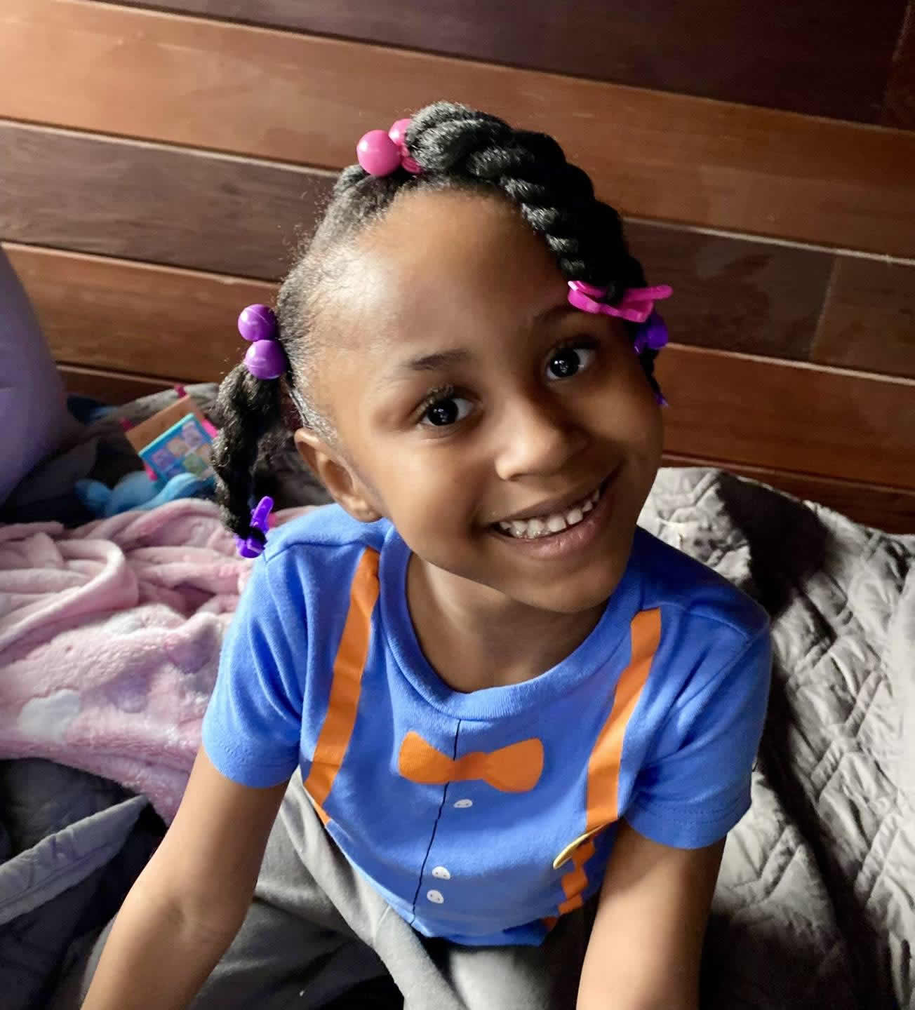 Jada Moore beaming.