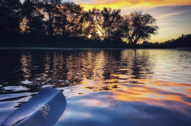 Kayaking at the Monee Reservoir, paddling music