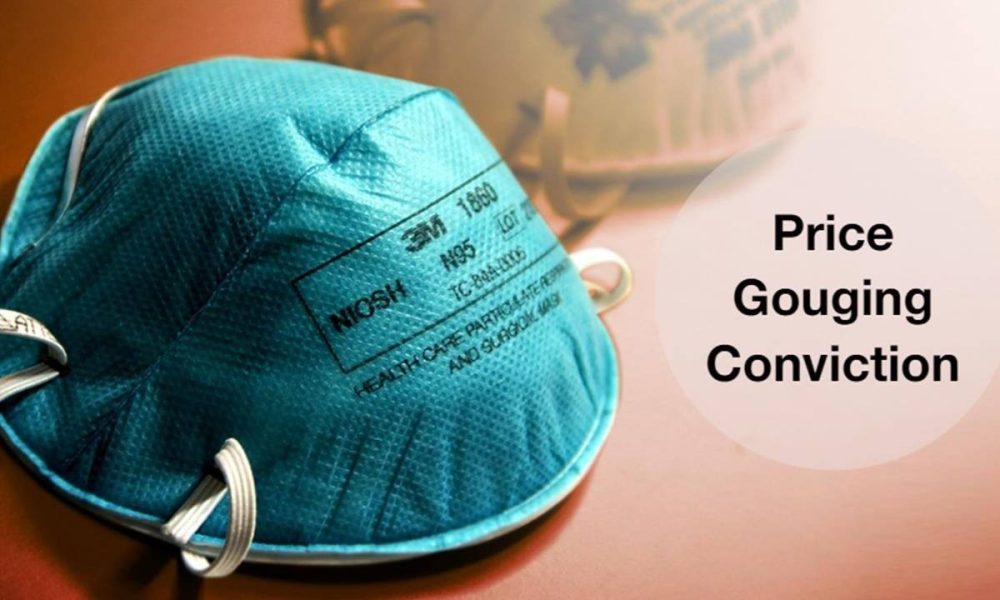 price gouging n95 masks, conviction