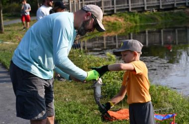Say goodbye to summer with a fishing derby at Hidden Lakes Trout Farm in Bolingbrook. Two sessions of the Summer Sendoff Fishing Derby are set for 7 a.m. and 10 a.m. Saturday, Sept. 23. (Photo by Forest Preserve staff | Anthony Schalk)