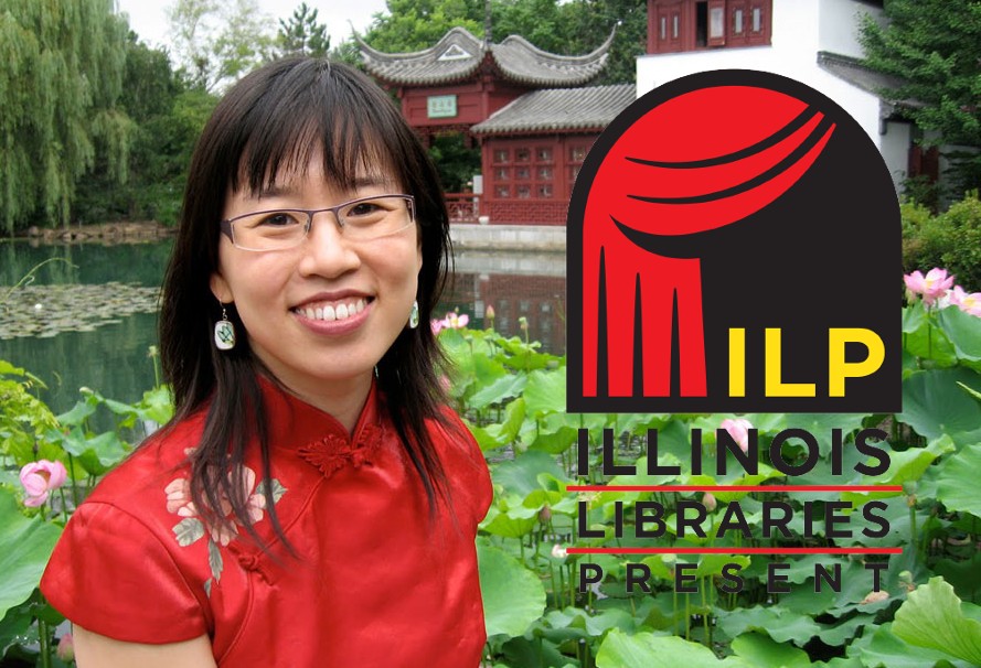 Library Lectures, photo of woman in front of pond