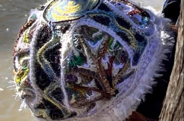 Wearable art: a hat created by Kristi Yapp.