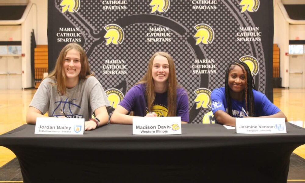 Three Marian Catholic athletes commit to college teams.