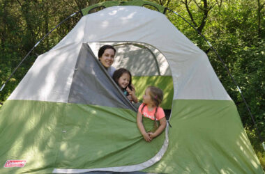 picnic permits, family in tent