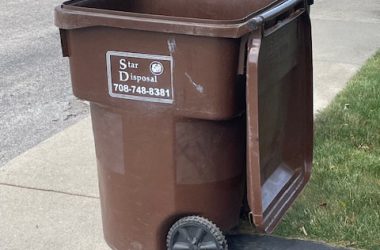 Two trash bins, garbage collection