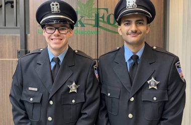 two officers, Austin Behrens,Ryan Abu-Romman. Teen fleeing story.