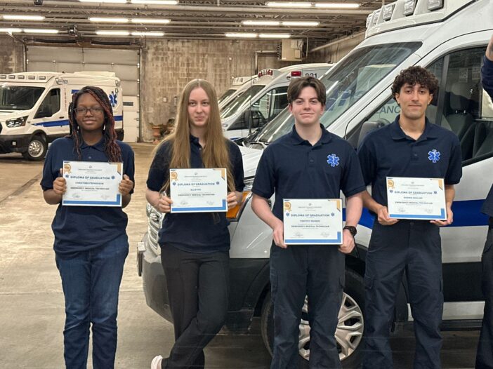 Four Marist seniors, future EMTs