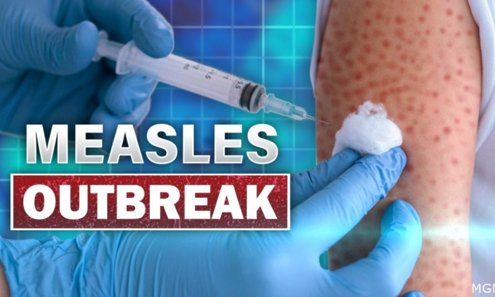 measles vaccinations, a medical professional vaccinating a person with measles