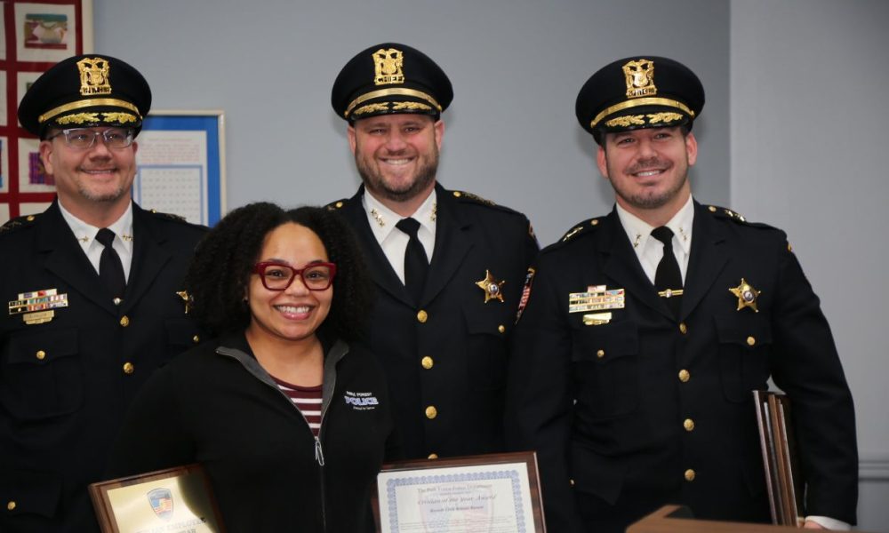 Records Clerk Brittani Barnett, police chiefs