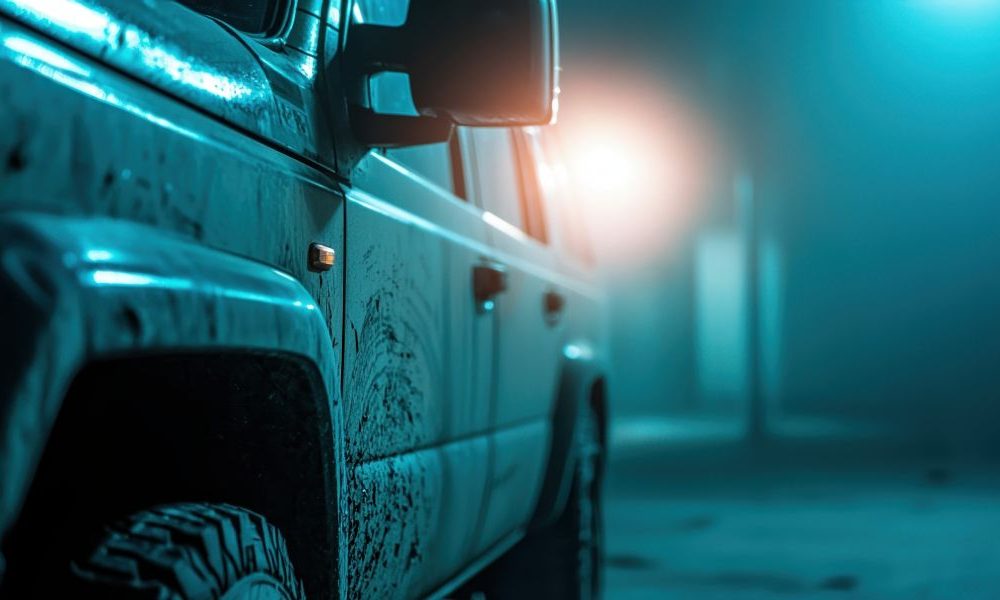 Deceased friend, rustic AI rendering of a stolen vehicle