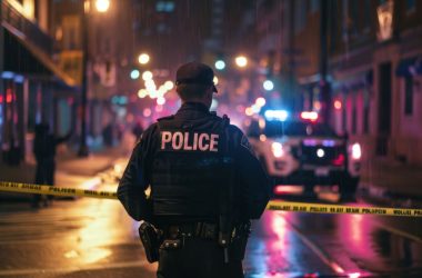An officer with a broken finger